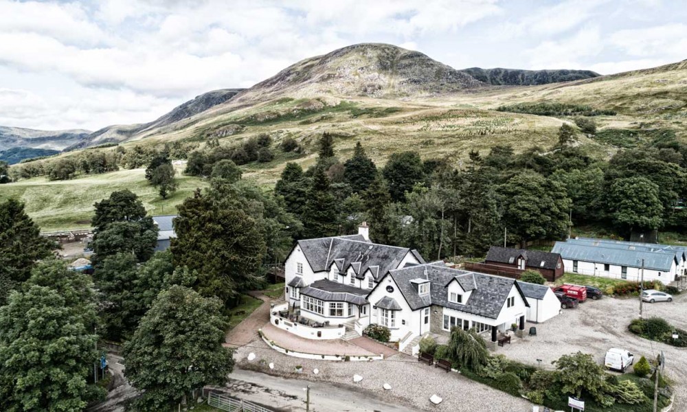 aeriel view of hotel