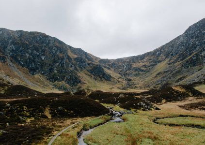 Scenic valley of Corrie Fee in the Angus Glens