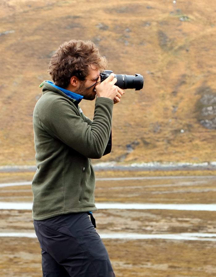 A photographer in Scotland