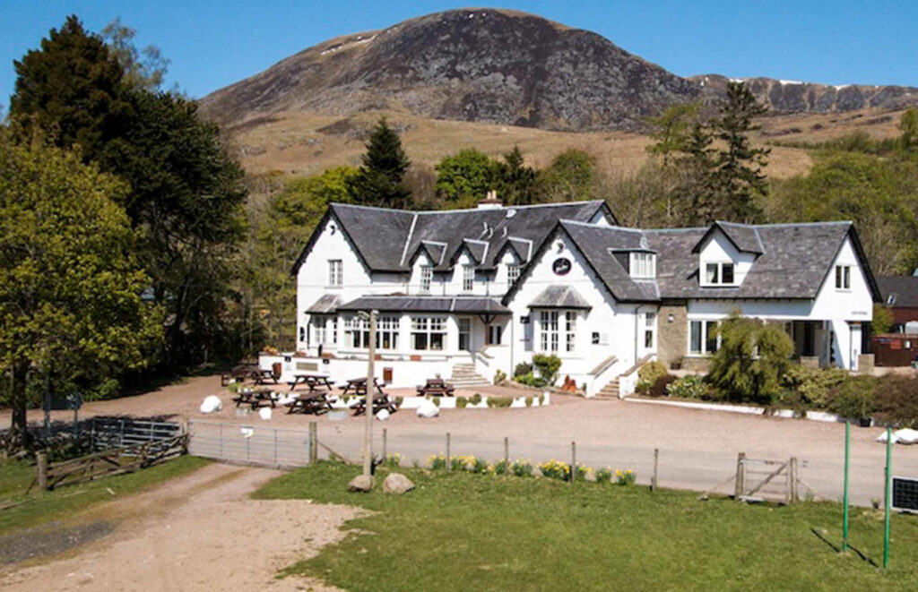 The exterior of Glen Clova Hotel