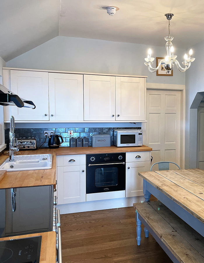 The kitchen in The Old Manse at Glen Clova Hotel