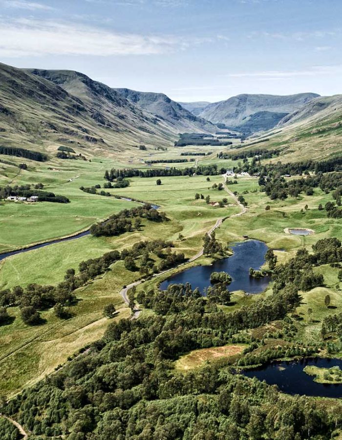 Aerial view of Glen Clova