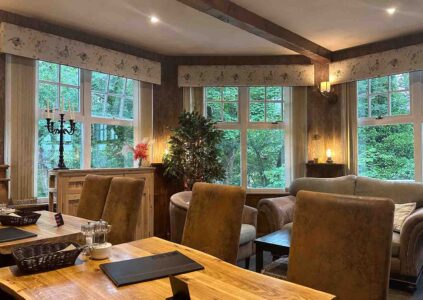 Dining area in Glen Clova Hotel.